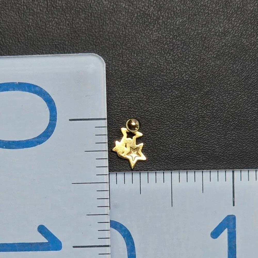 Golden Star‎ Cluster Stud Earrings With Screw Back (NWOT)